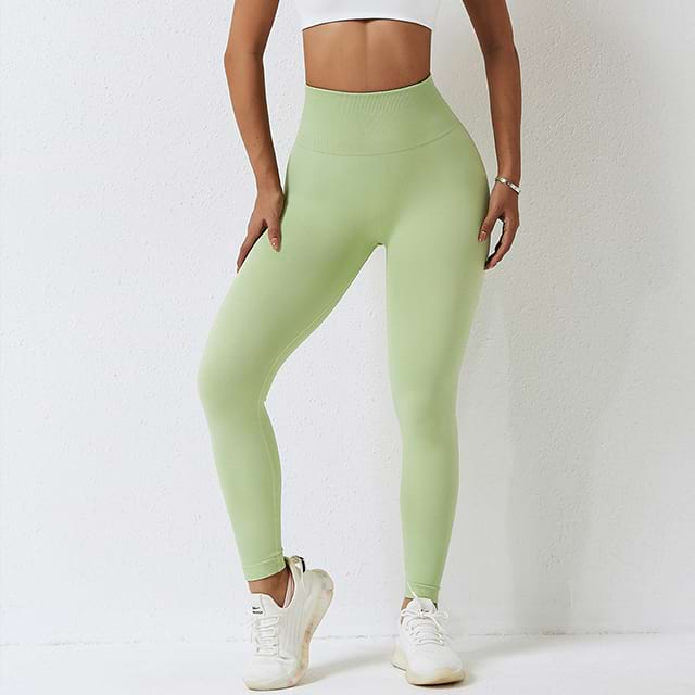 سروال يوجا بدون خياطة عالي الخصر