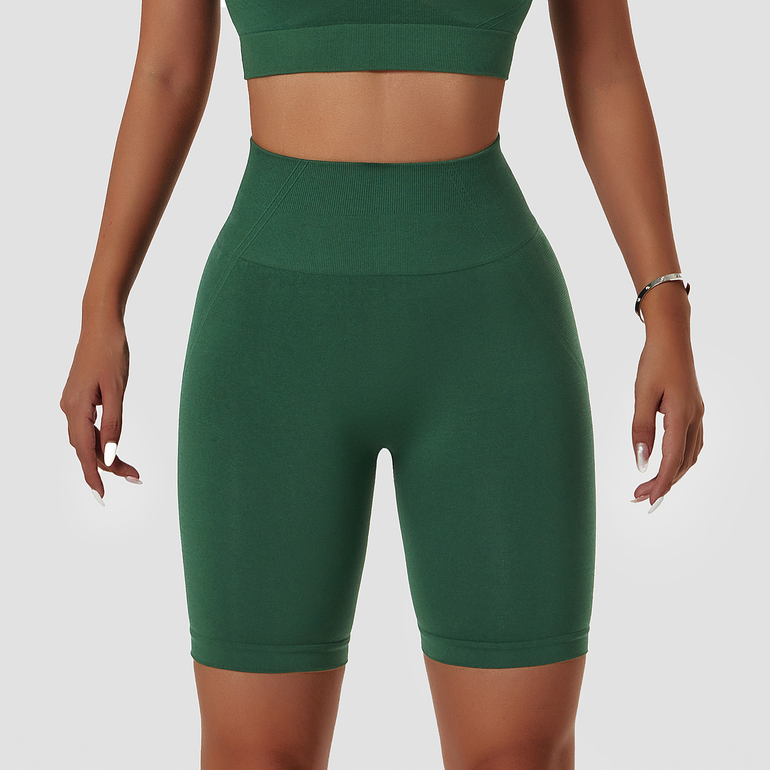 شورت الدراجة عالي الخصر بتقنية سلسة