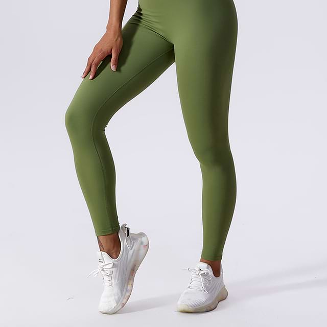 سروال يوجا بدون خياطة عالي الخصر